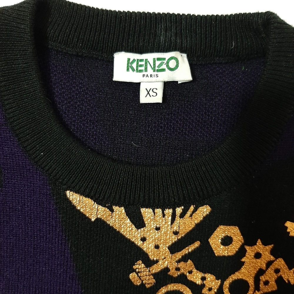 Kenzo paris gold and purple sweater - Picture 4 of 4